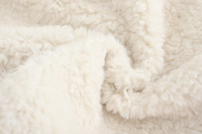 Cow Print Teddy Shearling Duffle Coat - White