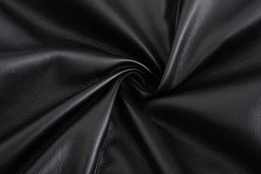 Vegan Leather Teddy Down Jacket - Black