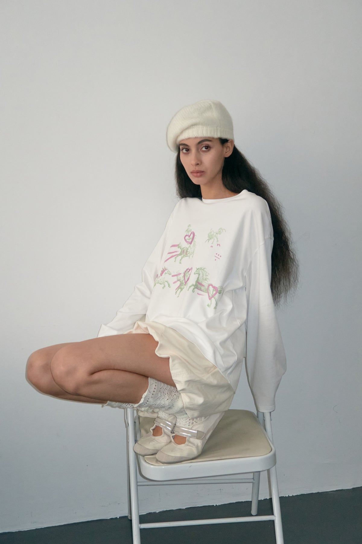 Pegasus Sky Long-Sleeve T-shirt White