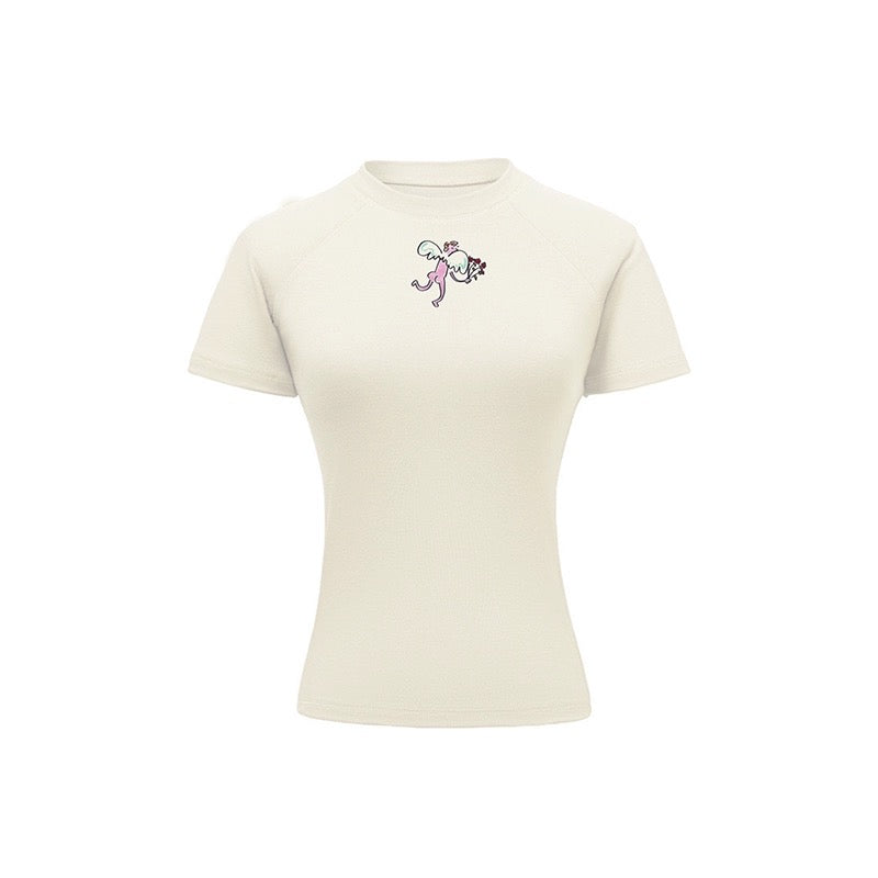 Angle Short sleeve Cropped T-shirt x Ofelia Botella