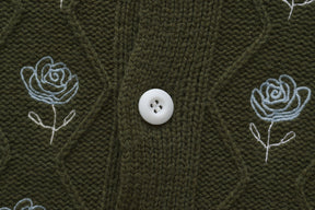 Rose Garden Knit Cardigan Green