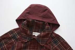 Detachable Hood Trench Jacket