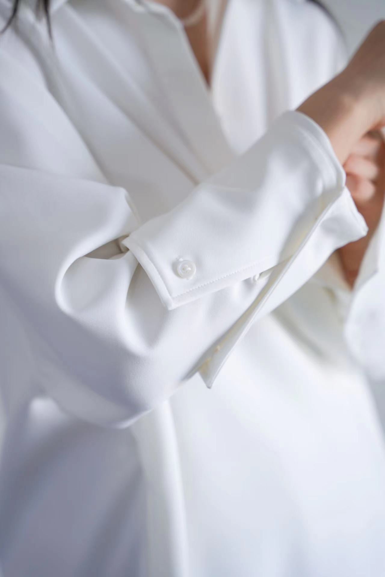 x ninido Everyday Draping Shirt - White