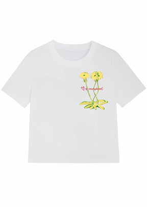 Daisy Cropped T-shirt   x Ellen He