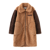 Teddy Jacket Long _ Brown Curry