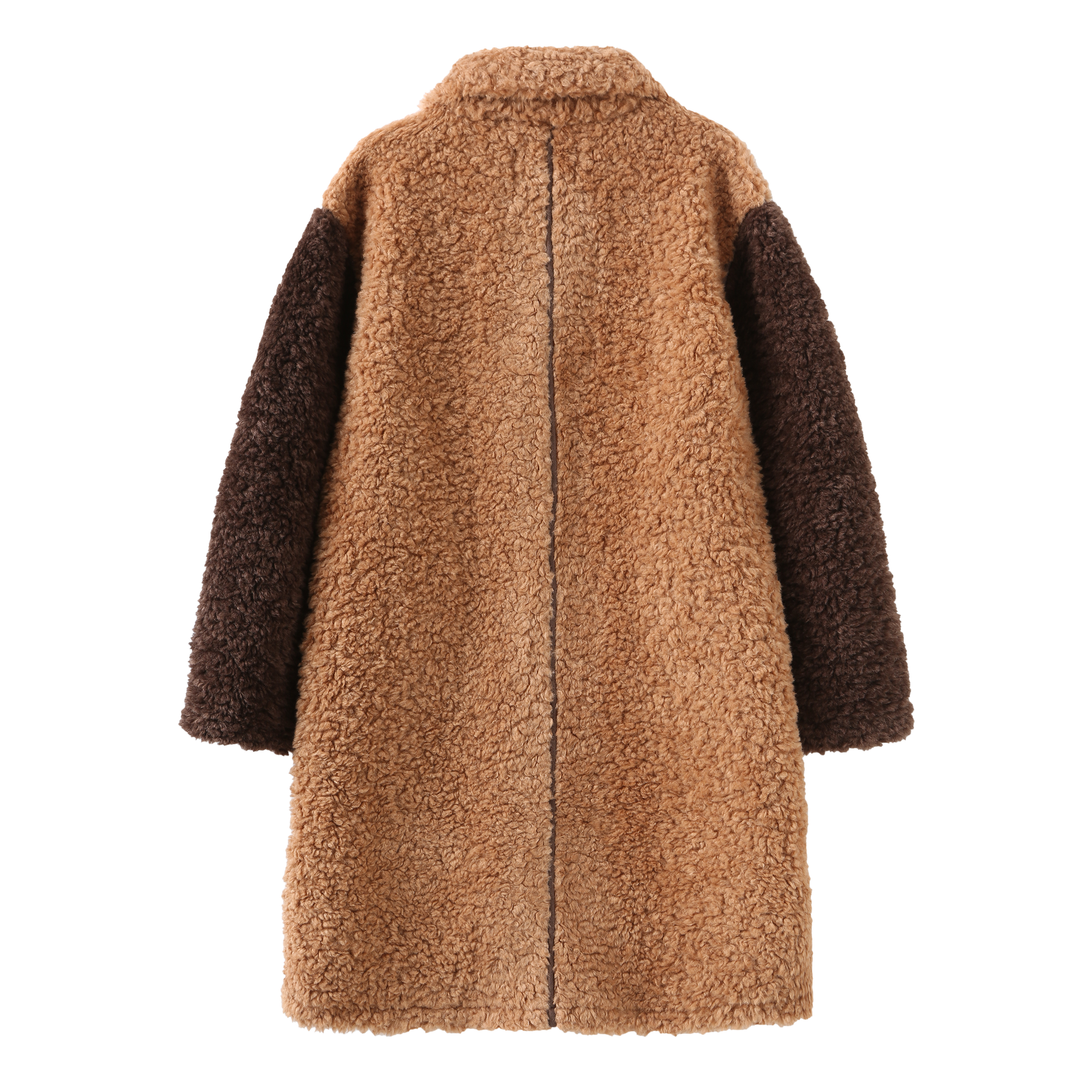 Teddy Jacket Long _ Brown Curry