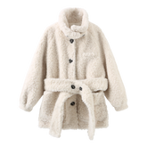 Teddy Wrap Coat_White- Sample