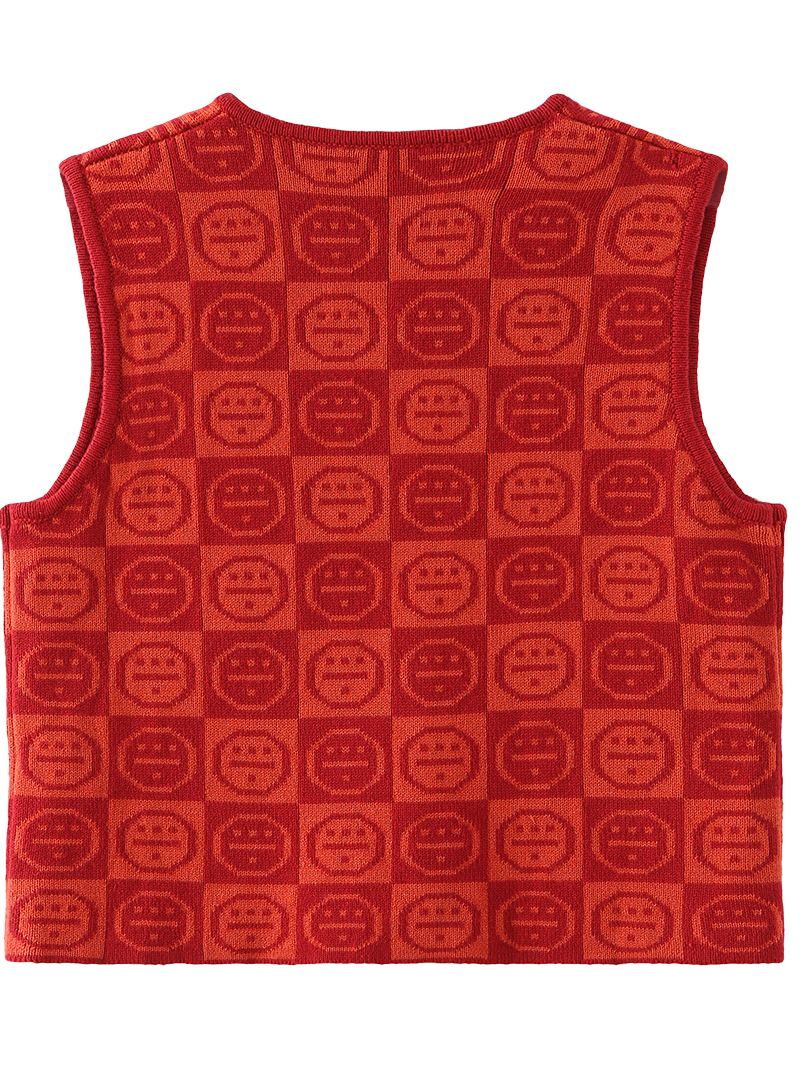 Icon Knit Vest - Holiday Red