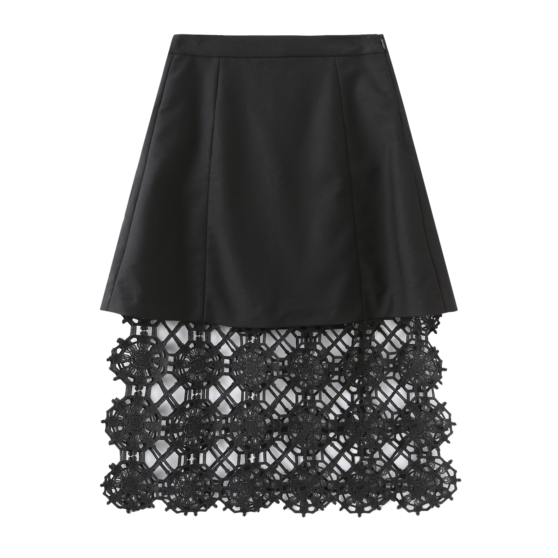 Melting Man Lace Skirt_Black