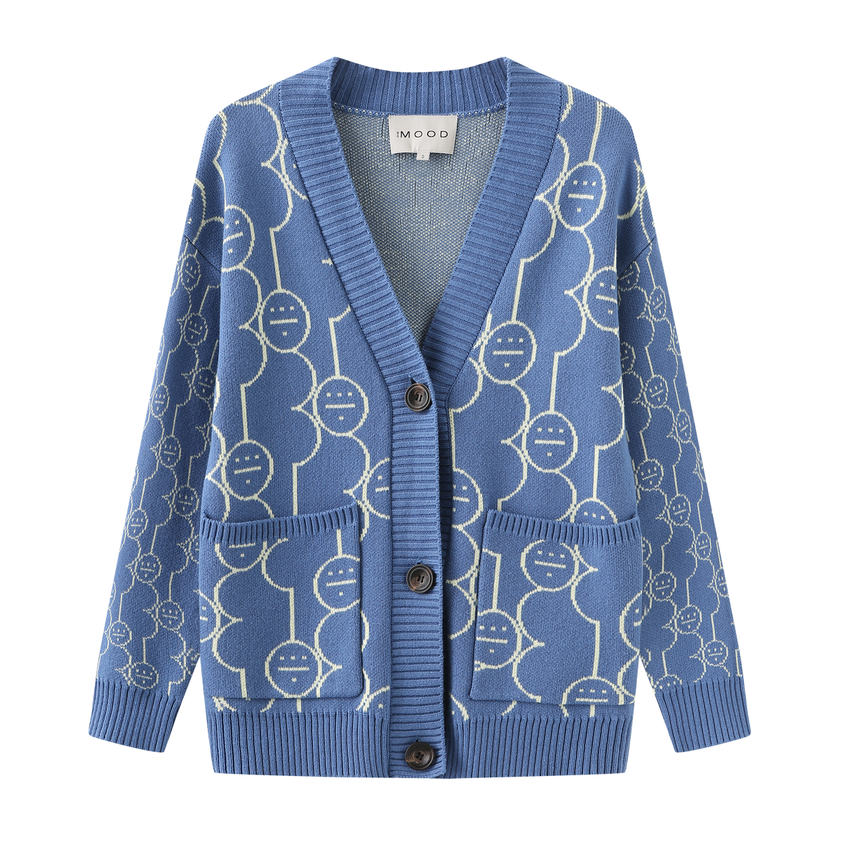 ICON Monogram Oversized Cardigan _ Blue