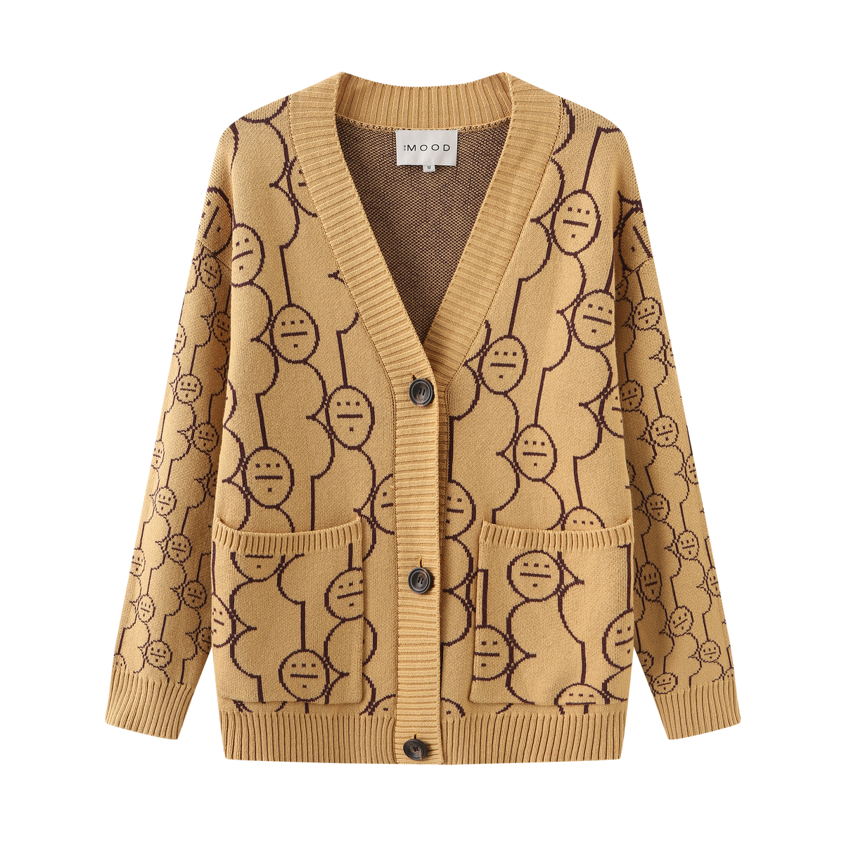 ICON Monogram Oversized Cardigan _ Curry