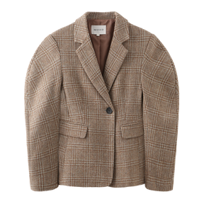 Puff Sleeve Blazer - Khaki