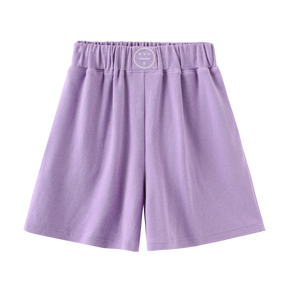 ICON 夏季泰迪毛圈布短褲 - 紫色