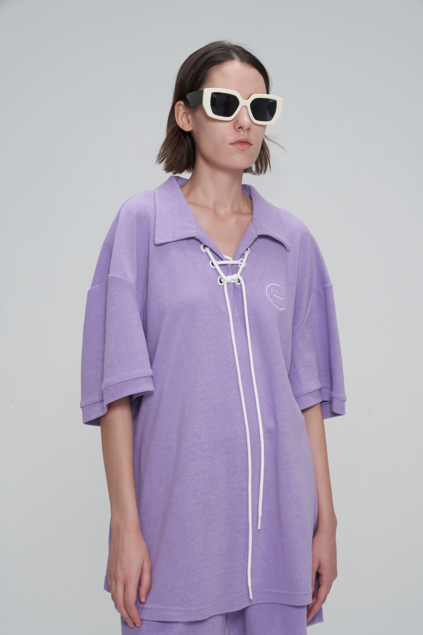 ICON Summer Teddy French Terry Top - Purple