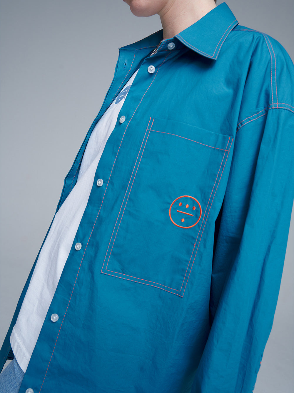 ICON Banded Shirt _ Blue