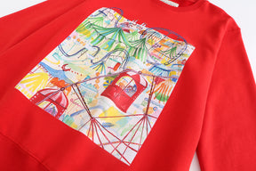 Holiday Theme Park Sweatshirt x Vendi Vernic _ Red