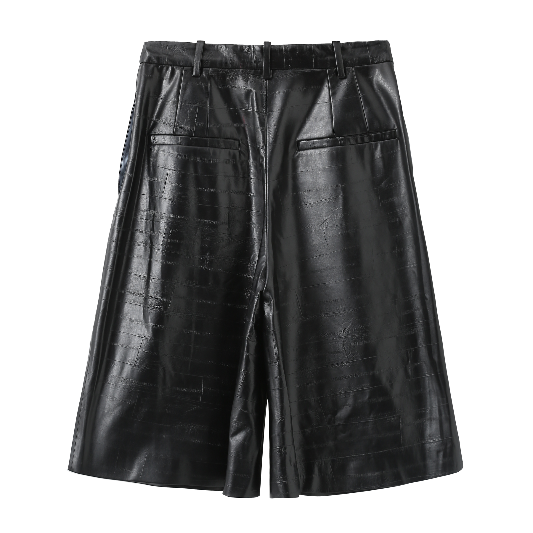 Vegan Leather Shorts_Black