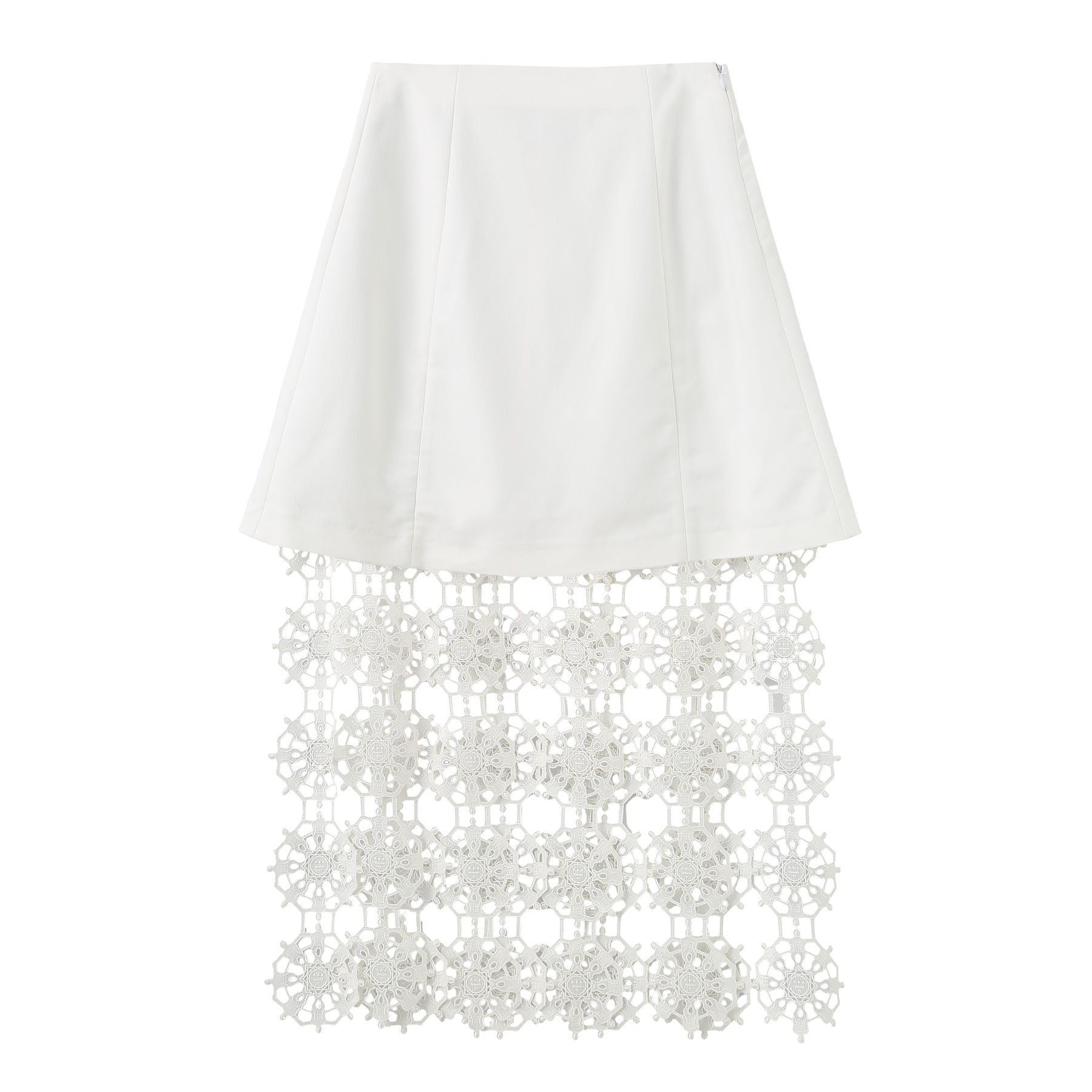 Melting Man Lace Skirt_White