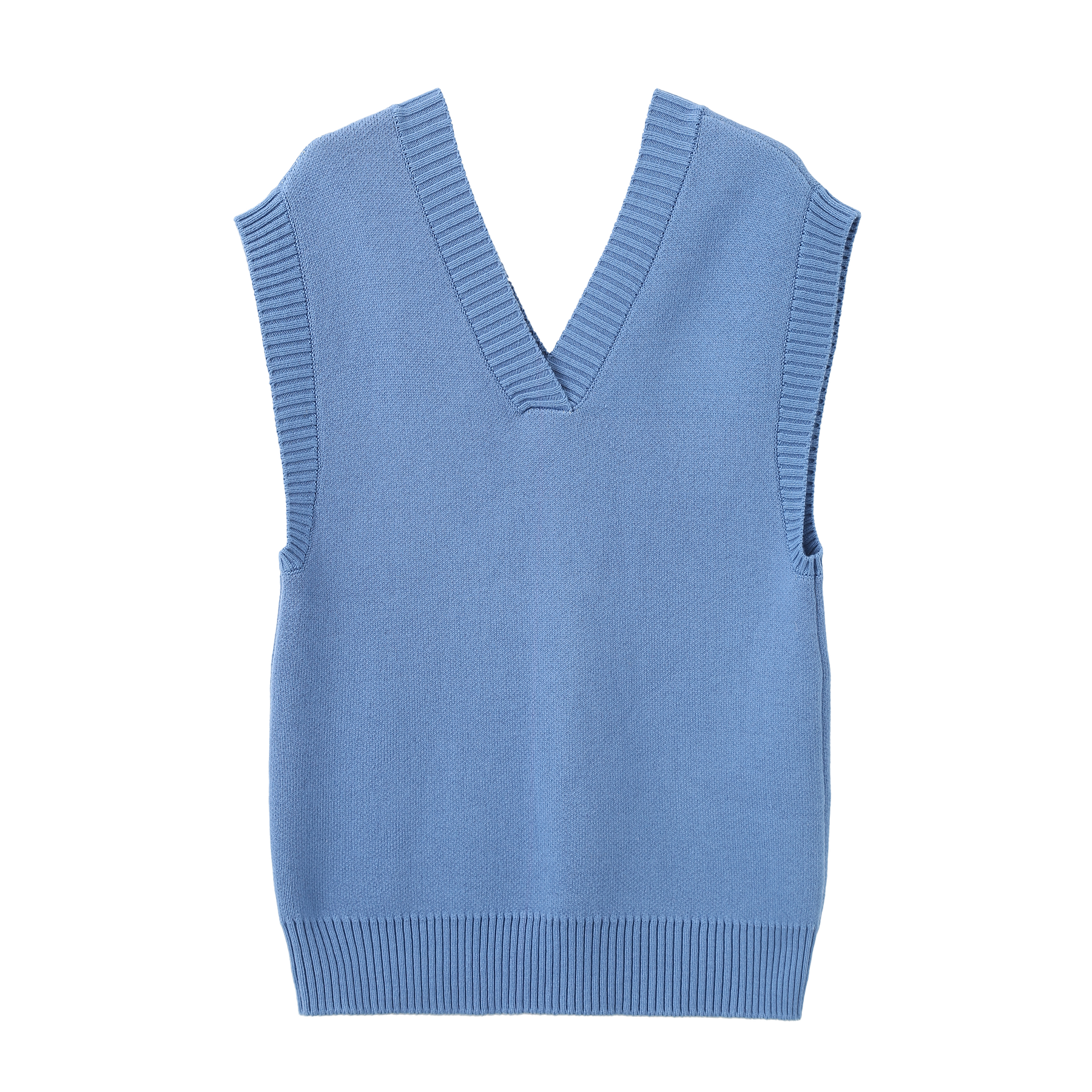 ICON V Neck Oversized Vest _ Blue